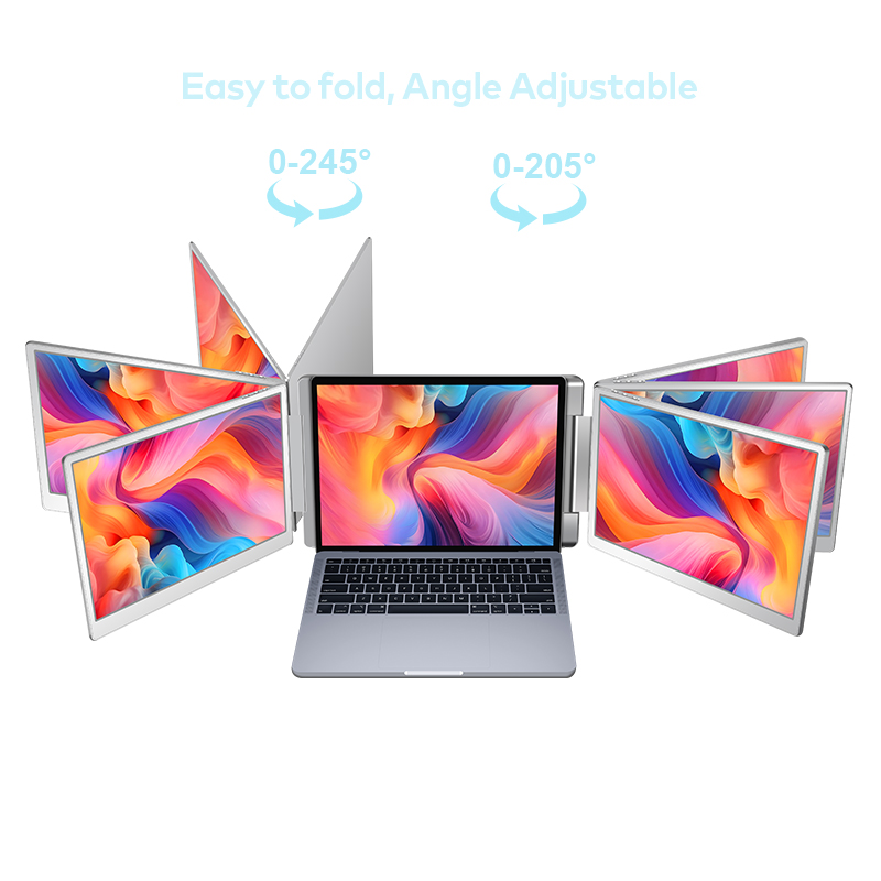 Laptop Stand - Портативный ЖК-монитор с двойным экраном, 14-дюймовый